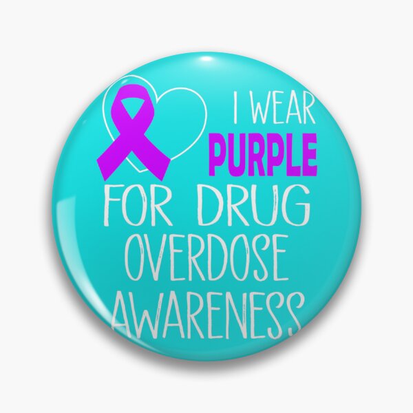 Item preview, I Wear Purple For Overdose Awareness Ribbon   designed and sold by rhinosaurandfun.