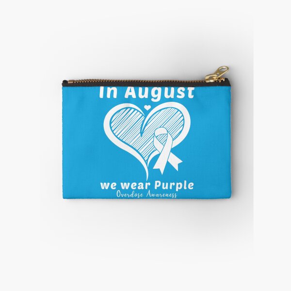 Item preview, Heart In August We Wear Purple Overdose Awareness Month   designed and sold by rhinosaurandfun.