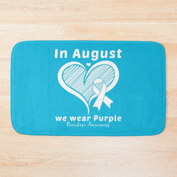 Item preview, Heart In August We Wear Purple Overdose Awareness Month   designed and sold by rhinosaurandfun.