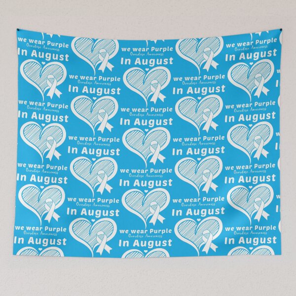 Item preview, Heart In August We Wear Purple Overdose Awareness Month   designed and sold by rhinosaurandfun.