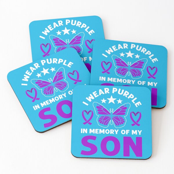 Item preview, I Wear Purple In Memory Of My Son. Overdose Awareness    designed and sold by rhinosaurandfun.