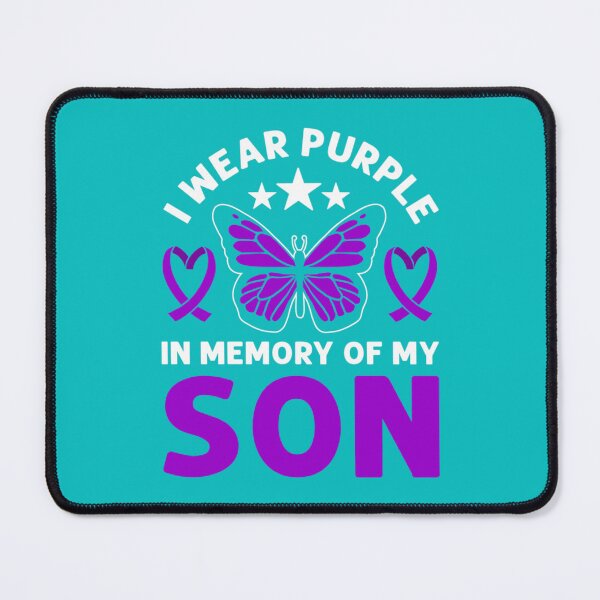 Item preview, I Wear Purple In Memory Of My Son. Overdose Awareness    designed and sold by rhinosaurandfun.