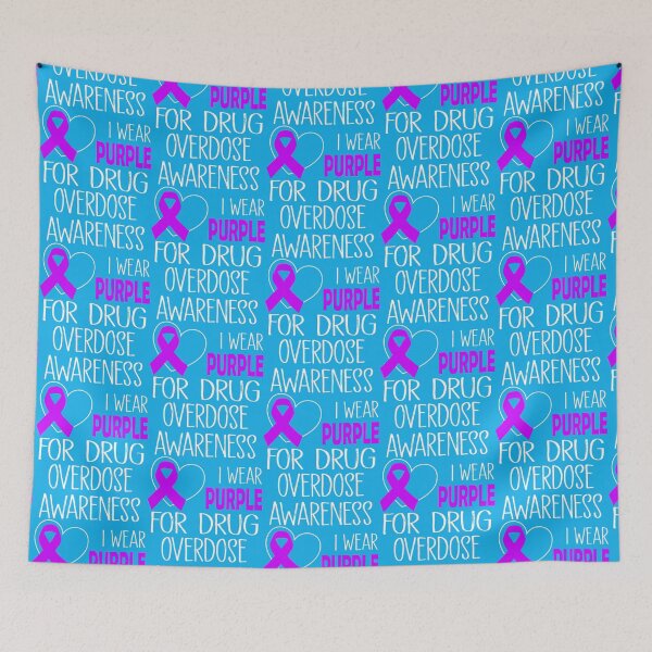 Item preview, I Wear Purple For Overdose Awareness Ribbon   designed and sold by rhinosaurandfun.