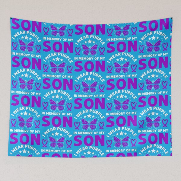 Item preview, I Wear Purple In Memory Of My Son. Overdose Awareness    designed and sold by rhinosaurandfun.