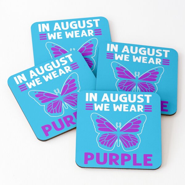 Item preview, In August We Wear Purple. Overdose Awareness   designed and sold by rhinosaurandfun.