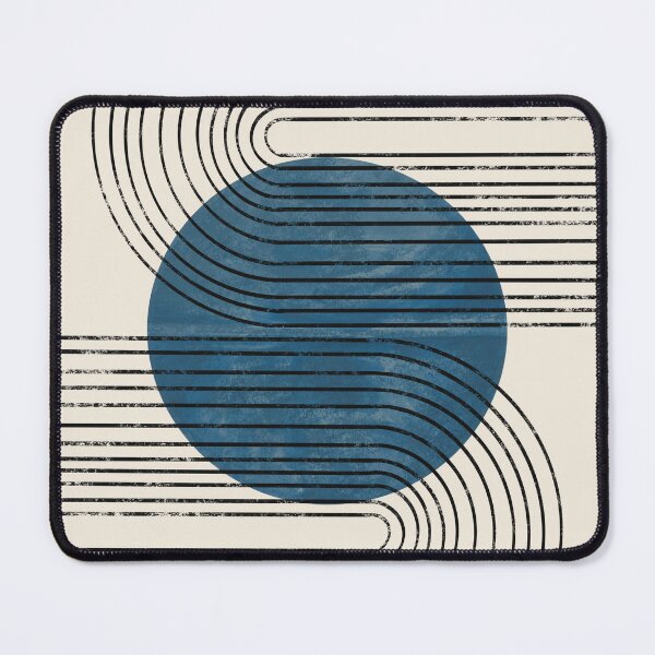 Item preview, Modern Contemporary Composition Minimalist Sunrise Abstract Flow Poster Arch Balance Blue Sun Rainbow Mid-Century lines Boho Geometric designed and sold by thanyaj.