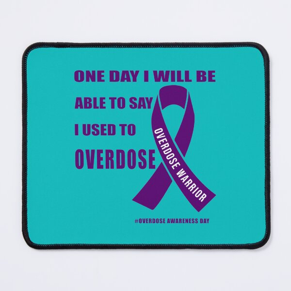 Item preview, Overdose Awareness Day Stop Overdose - support for OA ilness,ribbon purple butterfly designed and sold by rhinosaurandfun.