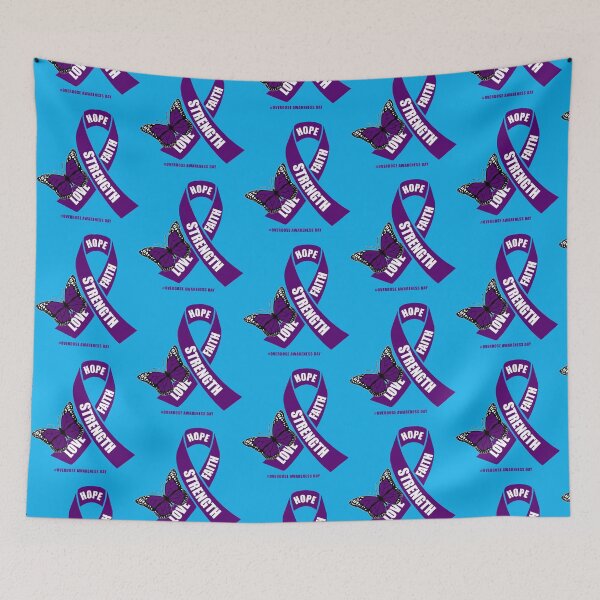 Item preview, Overdose Awareness Day Stop Overdose - support for OA ilness,ribbon purple butterfly    designed and sold by rhinosaurandfun.