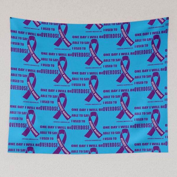 Item preview, Overdose Awareness Day Stop Overdose - support for OA ilness,ribbon purple butterfly   designed and sold by rhinosaurandfun.