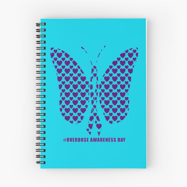 Item preview, Overdose Awareness Day Stop Overdose -motivational support to fight drugs, ribbon purple butterfly  (3) designed and sold by rhinosaurandfun.