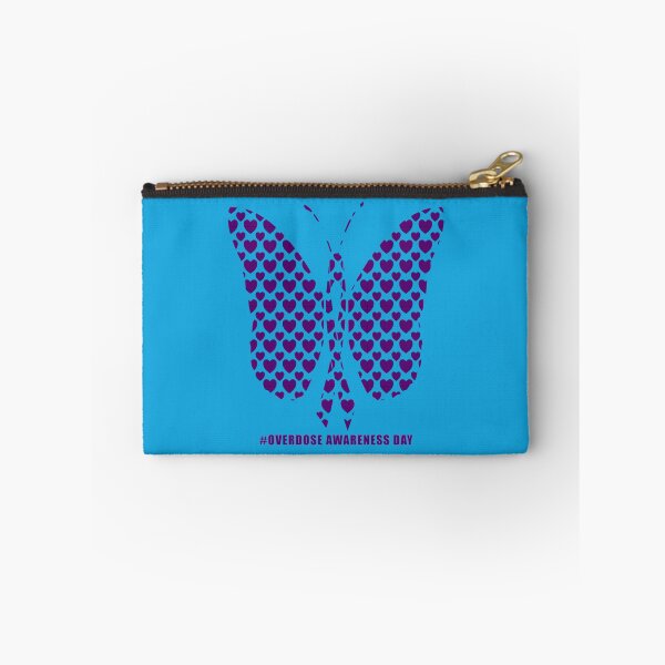 Item preview, Overdose Awareness Day Stop Overdose -motivational support to fight drugs, ribbon purple butterfly  (3) designed and sold by rhinosaurandfun.