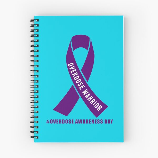 Item preview, Overdose Awareness Day Stop Overdose -motivational support to fight drugs, ribbon purple butterfly  designed and sold by rhinosaurandfun.