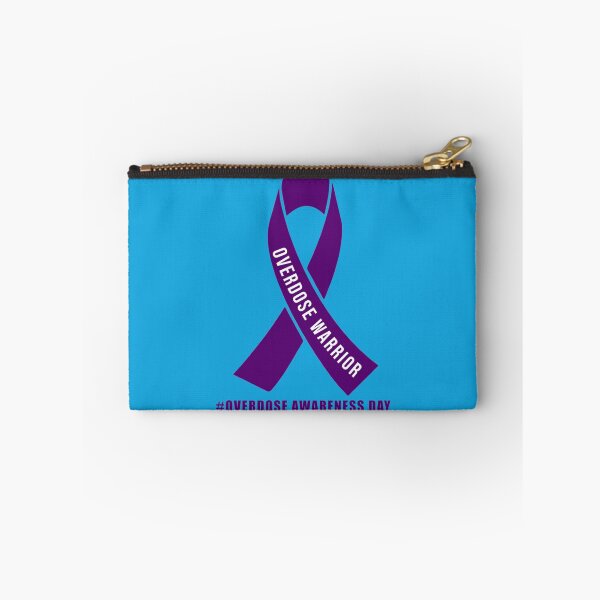 Item preview, Overdose Awareness Day Stop Overdose -motivational support to fight drugs, ribbon purple butterfly  designed and sold by rhinosaurandfun.