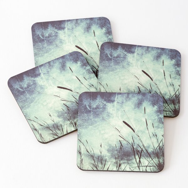 Item preview, Tall Wild Grass on Moody Grunge Style Scratched Marble Look Surface Background designed and sold by Beachy.