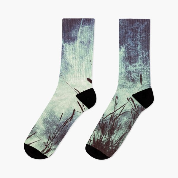 Item preview, Tall Wild Grass on Moody Grunge Style Scratched Marble Look Surface Background designed and sold by Beachy.
