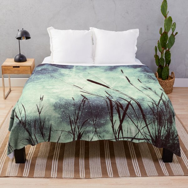 Item preview, Tall Wild Grass on Moody Grunge Style Scratched Marble Look Surface Background designed and sold by Beachy.