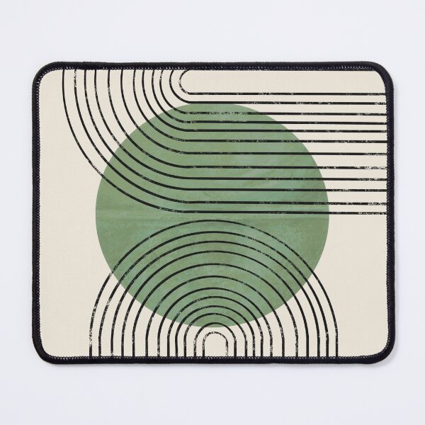 Item preview, Modern Contemporary Composition Minimalist Sunrise Abstract Flow Poster Arch Balance Green Sun Rainbow Mid-Century lines Boho Geometric designed and sold by thanyaj.