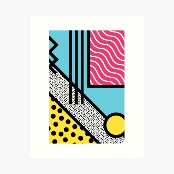 Item preview, Abstract 80s memphis pop art style graphics designed and sold by UDDesign.
