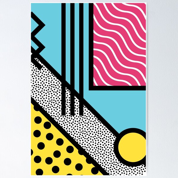 Item preview, Abstract 80s memphis pop art style graphics designed and sold by UDDesign.