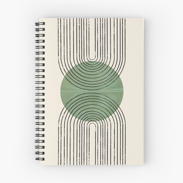 Item preview, Modern Contemporary Composition Minimalist Sunrise Abstract Flow Poster Arch Balance Green Sun Rainbow Mid-Century lines Boho Geometric  designed and sold by thanyaj.