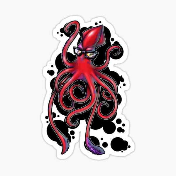 Nerd Squid Sticker