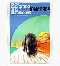 1964 Monaco Grand Prix Automobile Race Poster Poster