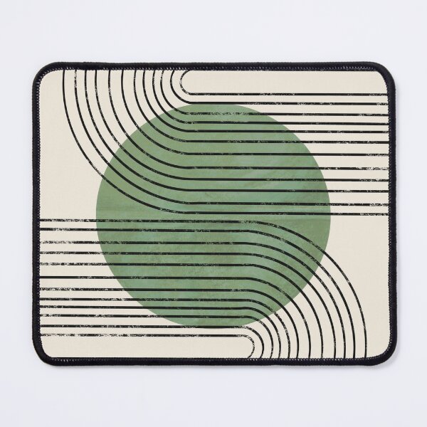 Item preview, Modern Contemporary Composition Minimalist Sunrise Abstract Flow Poster Arch Balance Green Sun Rainbow Mid-Century lines Boho Geometric designed and sold by thanyaj.
