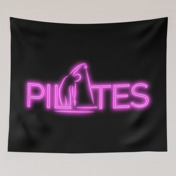Item preview, Pilates swakatee pose in PILATES word neon effect designed and sold by sashica.