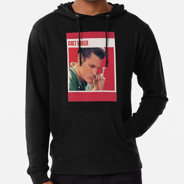 Tribute to Chet Baker - III” graphic tee, pullover hoodie, tank, onesie,  and pullover crewneck by BlackLineWhite Art.