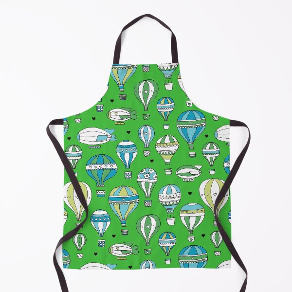 Item preview, Hot Air Balloons & Zeppelin - Green designed and sold by Rainbows Galore.
