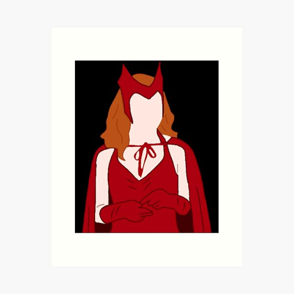 Scarlet Witch / Art Print by Herofied / Metal Canvas & -  Sweden