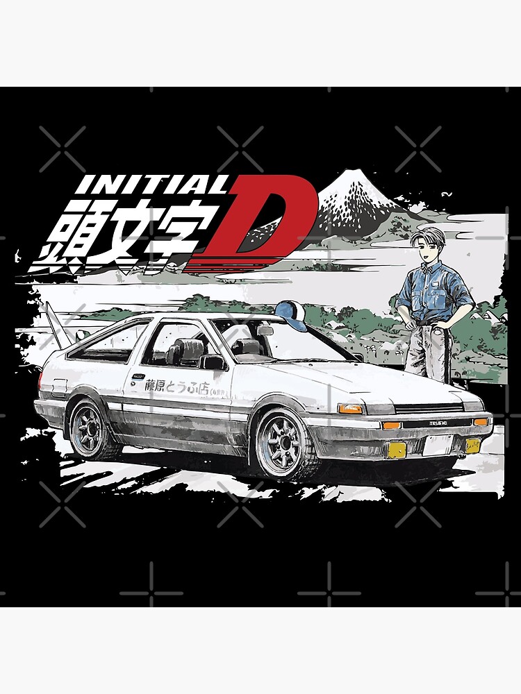 Initial D (Manga) - Takumi Fujiwara & AE86 Double Wall Water Bottle