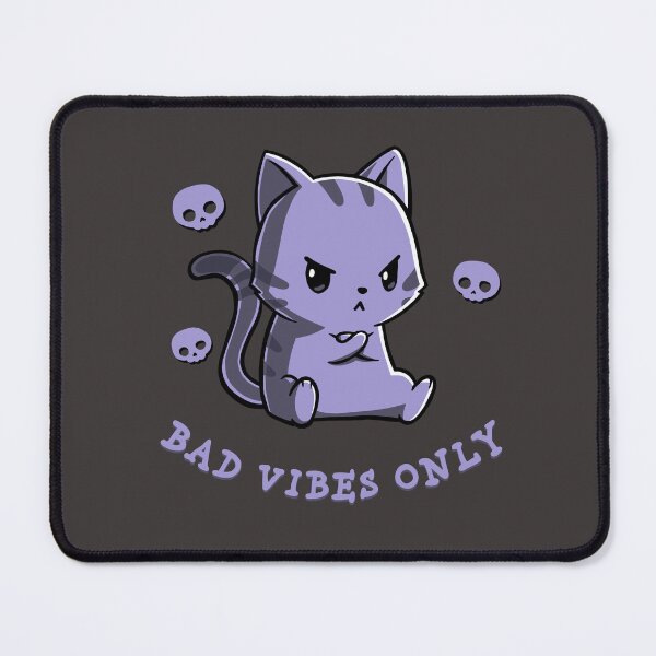 Item preview, Bad Vibes Only Cat designed and sold by OnlyCoolDesigns.