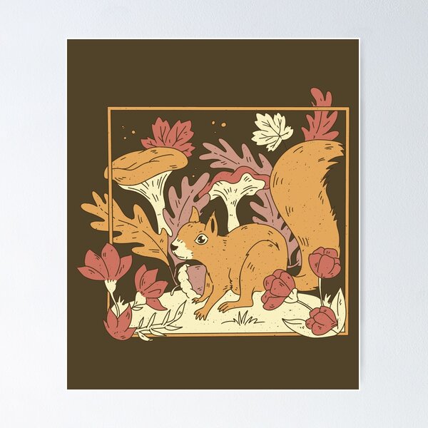 Item preview, squirrel, mushrooms designed and sold by DerSenat.