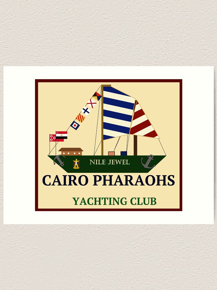 Vintage Sport Cairo Egypt Yacht Club Pharaoh Sailor Tri-blend T