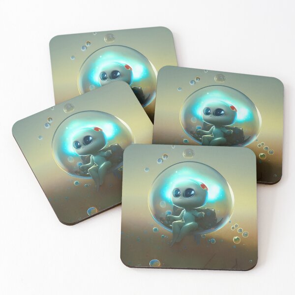 Item preview, Little Blue Bubble Alien designed and sold by LyndiiLoubie.