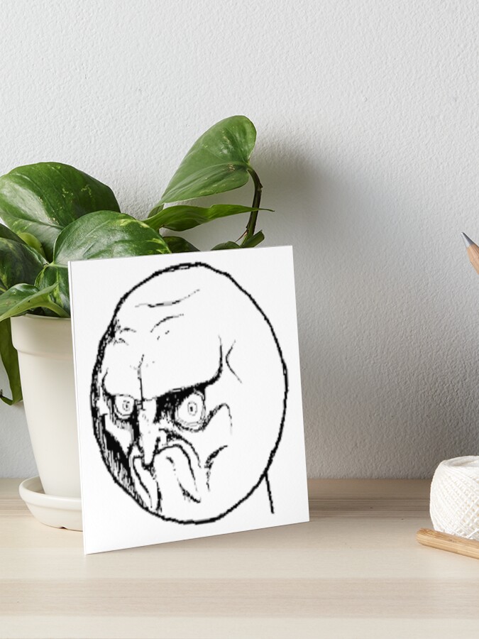 Angry Face Meme Sticker for Sale by the-al-foil