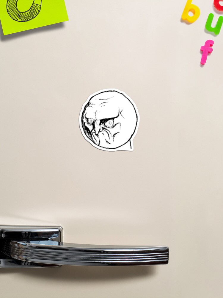 Angry Face Meme Sticker for Sale by the-al-foil