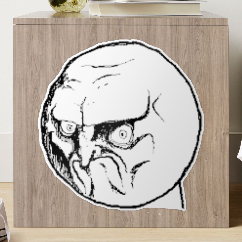 Angry Face Meme Sticker for Sale by the-al-foil