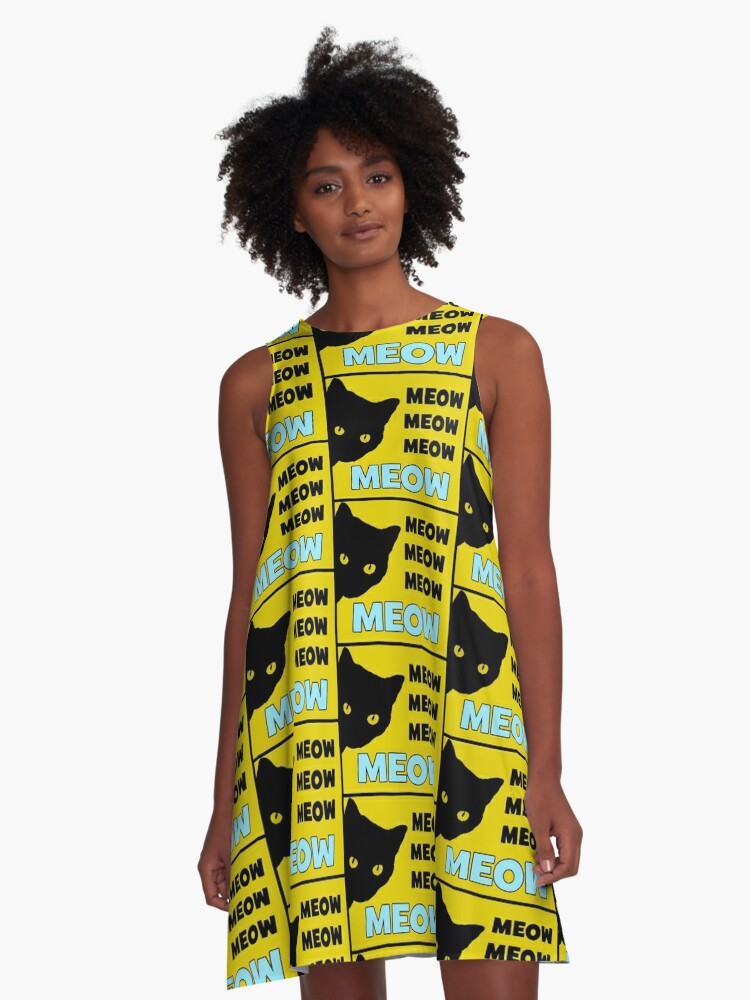 Roblox Cat Sir Meows A Lot A Line Dress By Jenr8d Designs Redbubble - sir meows a lot outfit roblox
