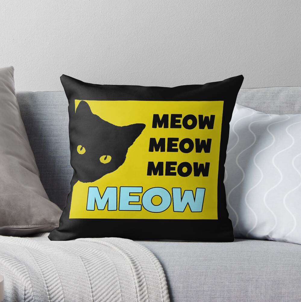 Roblox Cat Sir Meows A Lot Throw Pillow By Jenr8d Designs Redbubble - roblox how to type in a cat