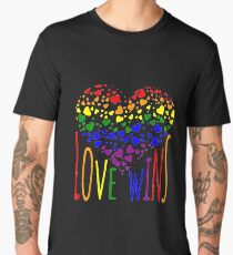 Love Wins, Marriage Equality T-Shirt design. Men's Premium T-Shirt