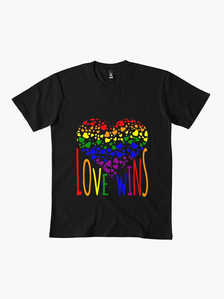 Thumbnail 2 of 4, Premium T-Shirt, Love Wins, Marriage Equality T-Shirt design. designed and sold by EthosWear.