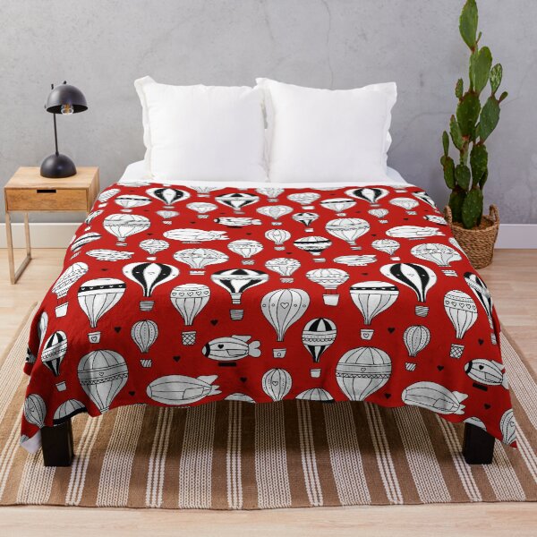 Item preview, Hot Air Balloons & Zeppelin - Red designed and sold by Rainbows Galore.