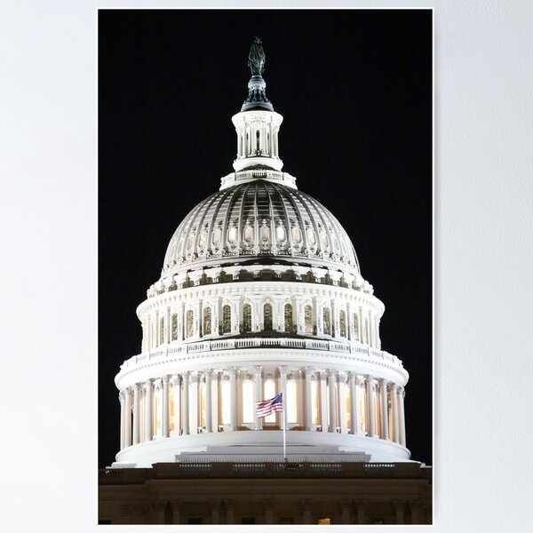 Item preview, The United States Capitol Dome At Night designed and sold by Cora Wandel.