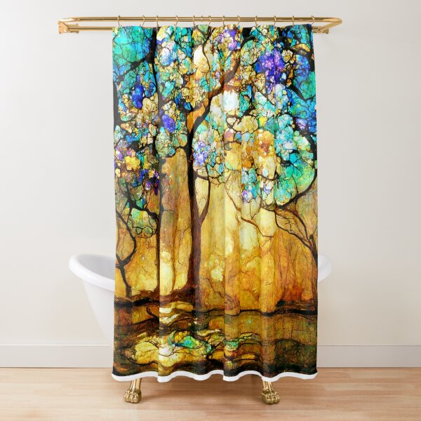 Glass Forest 3 Shower Curtain
