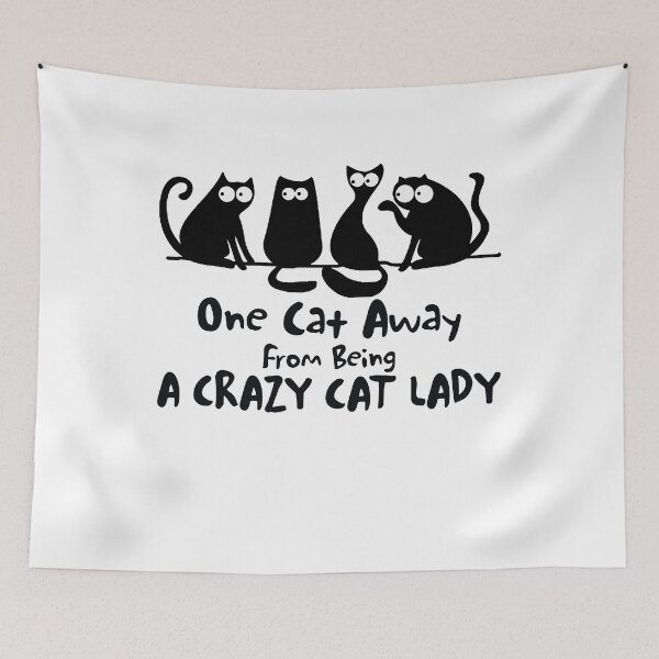 Item preview, One Cat Away From Being A Crazy Cat Lady designed and sold by bakayeciavod.