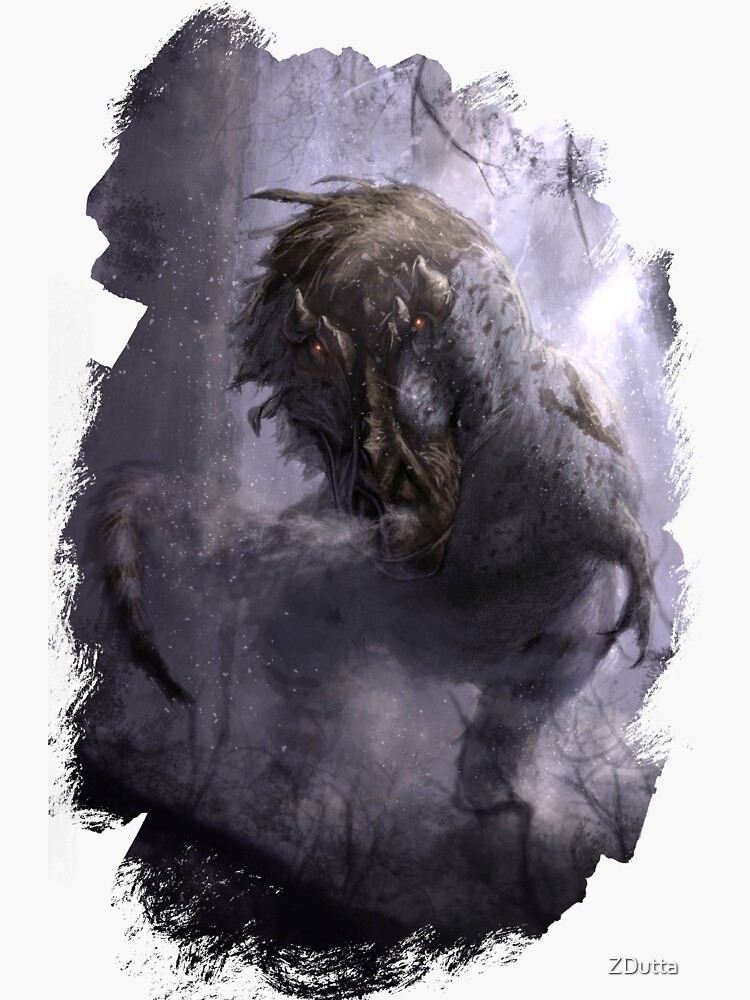 Thumbnail 3 of 3, Sticker, Krampus (Nanuqsaurus) designed and sold by ZDutta.