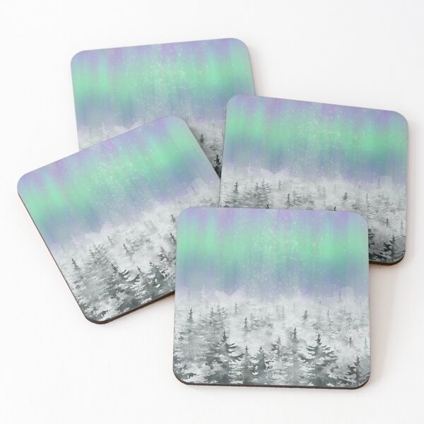 Item preview, Beautiful Aurora Upon the Snowy Winter Forest designed and sold by CommittedGrace.