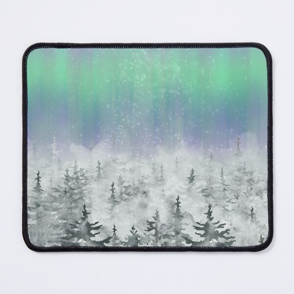 Item preview, Beautiful Aurora Upon the Snowy Winter Forest designed and sold by CommittedGrace.